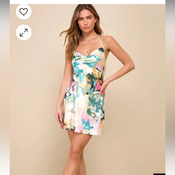 elevated cocktail dress Beaded Short Fringe Party Dress with V-Back main image 1